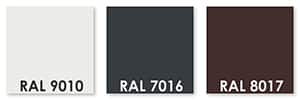 RAL 9010 BLANC - RAL 7016 ANTHRACITE  - RAL 8017 MARRON